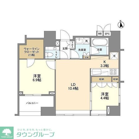 LaSante麻布十番の物件間取画像